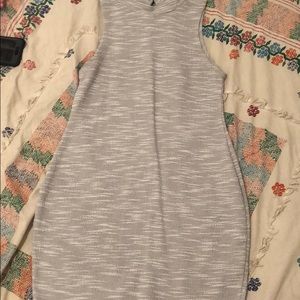 Gray/white knit dress